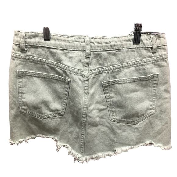 American Threads Mini, Denim, Distressed, Raw Hem, Pockets, Zip Up Front L Mint - Picture 5 of 7